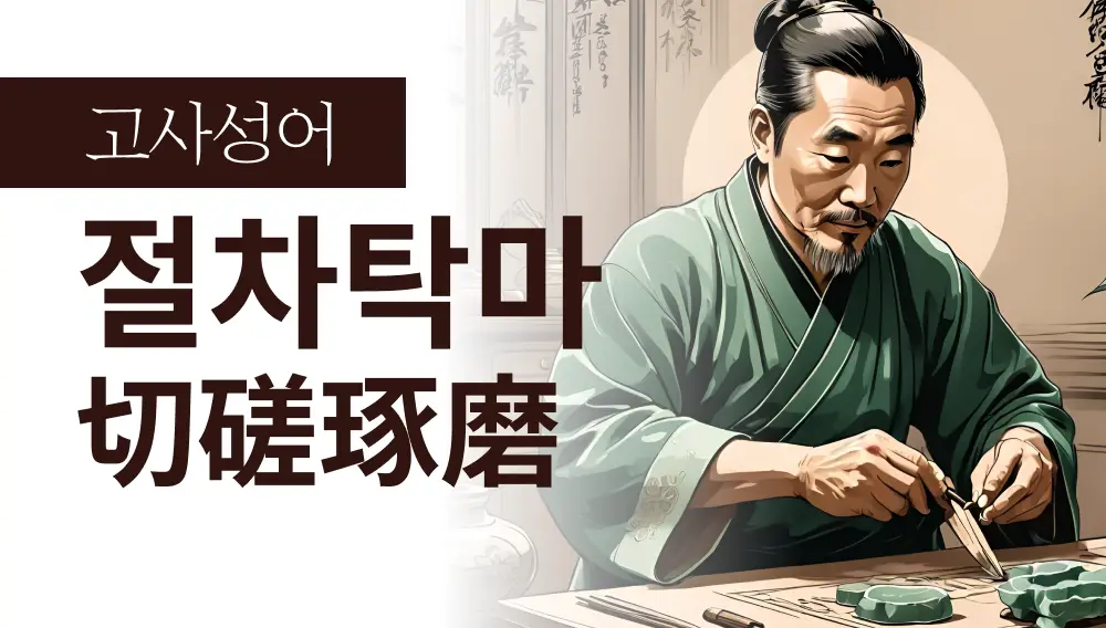 절차탁마(切磋琢磨) : 옥돌을 갈고 닦아 빛을 내다